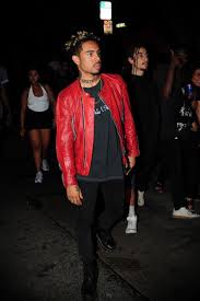 Vic Mensa Red Leather Jacket Vic Mensa Gents Wear