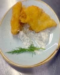 GOUJONS WITH CAPER MAYONNAISE, SERVES 2💚🤍💛, INGREDIENTS, For the caper  mayonnaise:, 100ml mayonnaise, 1 tbsp capers, drained and chopped, 1  gherkin, finely chopped, 1 tbsp chopped tarragon, 1 tbsp ...