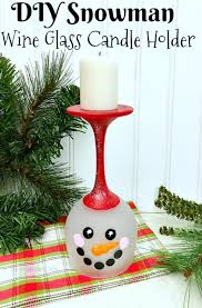 Easy Diy Snowman Wine Glass Candle Holder The Frugal Navy Wife