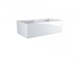 33 in. reinhard double bowl fireclay