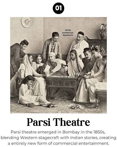 Painted backdrops. Dramatic gas lighting. Mythology mixed with Shakespeare. Bombay's Parsi theatre built the techniques Bollywood later claimed as its own invention. #Bombay #ParsiTheatre #BombayHistory #MumbaiHistory #IndianCinemaHistory