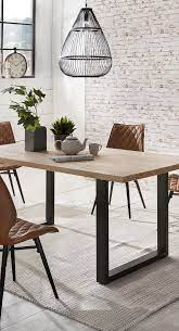 Natural Wood Dining Table With Industrial Black Legs Industrial Wood Dining Table Dining Table Light Wood Dining Table