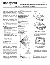 It is also compatible with the wireless switching receiver for lighting control, available in certain markets. Honeywell 5894pi Ademco Wireless Pir Motion Sensor Manual