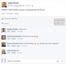 Mindenkinek boldog új évet kívánok, a légiósoknak pedig happy birthday. Facebook