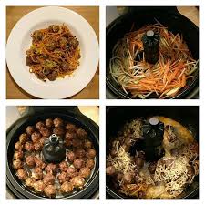 Hackballchen Mit Karotten Und Zucchini In Kasesahnesauce Gemus Karotten Rezepte Airfryer Rezepte