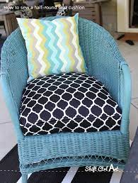 How To Sew A Half Round Seat Cushion Cover For My Outdoor Wicker Chairs Wicker Chair Cushions Outdoor Wicker Chairs Diy Outdoor Cushions