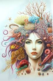 Ocean Goddesses by Un Norishor, Noriartcoloring