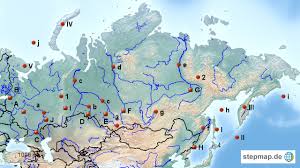 Wolga, ob, jenissei, lena inseln: Stepmap Russland Stumme Karte Landkarte Fur Deutschland