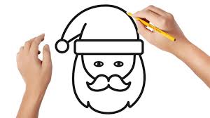 La décoration père noël étoile est réalisée avec du papier mais il peut être collé sur du carton plus ou moins épais pour lui donner plus de tenue. Comment Dessiner Le Pere Noel Facile Dessin Pour Enfants