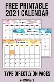 Maybe you would like to learn more about one of these? Editable 2021 Calendar Printable Gogo Mama