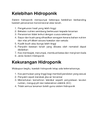 Nak tak kami tunjukkan peralatan ajaib yang paling. Kelebihan Hidroponik