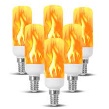 Flame Jdd Tubular Shape Led Fire Candle Light Bulb Flaming Flicker E12 E14 Light Bulb Candle Fire Candle Light Bulb