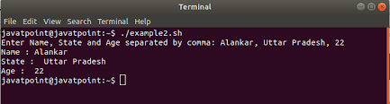 The following example uses the split() method to split the string into words Bash Split String Javatpoint