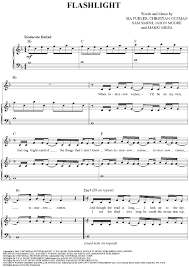 Flashlight Sheet Music Song Notes Flute Sheet Music
