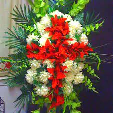 Cross For Funeral Using Artificial Flowers Funeral Flowers Sympathy Flowers Flower Arrangements