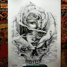 Bloom To Die Ballpoint Drawing On Paper Done By Alfa Kriting Black Finger Tattoo Coloring Book Skull Wall Art Evil Skull Tattoo