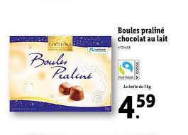 Offre Boules Praline Chocolat Au Lait Favorina Chez Lidl