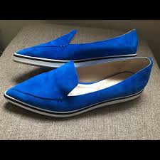Nicholas Kirkwood Alona Suede Blue Loafers 41