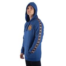 Dragon ball z super broly goku winter jacket plush $20.90 $14.63. Dragon Ball Z Men S Blue Hoodie With Sleeve Stripes Walmart Com Walmart Com