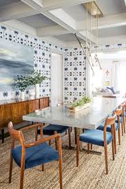 We thus view the coffered ceiling contains some coffers only. Dining Room With Wallpaper And Coffered Ceiling