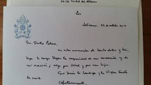 Una carta para papá muchos países en el mundo celebran el día del padre, la fecha varía de país a país y pronto una labor muy difícil pero hermosa que has compartido con mamá… los domingos ir a misa en familia, pasar el día en familia, los cumpleaños en casa para estar con la familia. El Papa Le Envio Una Carta A La Mama De Santiago Quatro Tv Television Digital Rio Cuarto