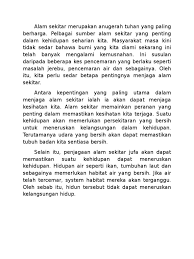 Aku terduduk diam menikmati harmonisasi alam sekitar. Contoh Artikel Contoh Artikel Alam Sekitar
