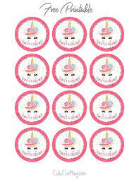 Unicorn Baby Shower Printable Cupcake Toppers Unicorn Baby Shower Cupcake Toppers Printable Unicorn Cupcakes Toppers