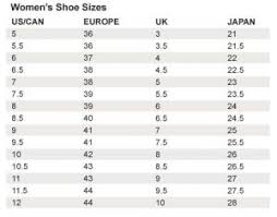 shoe size chart mexico to usa unique women s shoe size