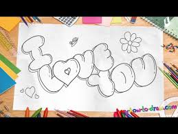 See more of t love tekeningen on facebook. How To Draw I Love You In 3d Bubble Letters Easy Step By Step Drawing Lessons For Kids Youtube