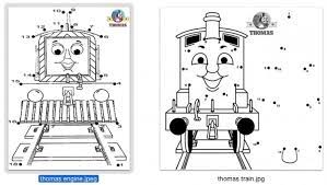 Thomas The Train Connect The Dots Connect The Dots Thomas The Train Tracing Worksheets Preschool