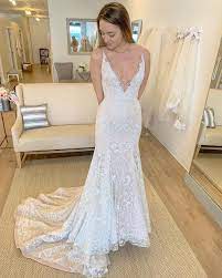 Haruki From Hayley Paige Is Fit And Flare Magic The Caviar Lace With Intricate Detailing And Patterns Make This Dress Stand Wedding Dresses Gowns Dress Stand