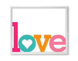 Love Word Art Print Any Color Single Word Love By Paperplaneprints Love Words Words Single Words