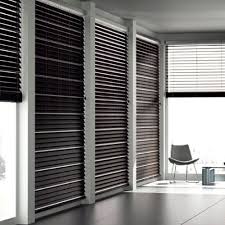 Interior, exterior shutters, retractable screen, roll down hurricane shutters and architectural metalwork. Venetian Blinds Fusion Luxmader Wooden Motorized Chain Operated