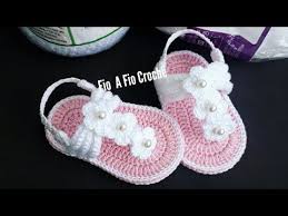 Sandalia De Croche Rosely Tamanho 10cm Youtube Crochet Baby Shoes Pattern Crochet Baby Sandals Crochet Baby Patterns