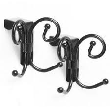 Porte Manteau Pour Porte Imitation Fer Forge Lot De 2 Calicosy Meuble De Rangement Porte Manteaux Porte Manteau Design Porte Manteau Noir