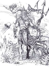It's time to download these coloring pages with the most beautiful greek gods illustrations (exclusively designed for bdb brand). The Sea God Poseidon From Greek Mythology Coloring Page Free Coloring Home