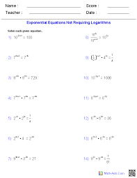 Remember these are in printable pdf format. Algebra 2 Worksheets Exponential And Logarithmic Functions Worksheets Exponential Algebra 2 Worksheets Equations