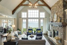 Inspiring Lake House Interiors Home Bunch An Interior Design Luxury Homes Blog Lake House Interior Farm House Living Room Rustic Farmhouse Living Room