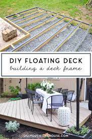 The advantage of a floating deck is that it is possible to be moved to any location in the yard. Full Series How To Build A Diy Floating Deck Aka Freestanding Or Ground Level Deck On A Slope Partially Ov Diy Floating Deck Floating Deck Building A Deck
