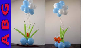 Under The Sea Theme Balloon Centerpiece Party Decorations How To Diy Tutorial Youtube