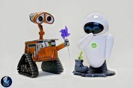 Robot Wall E Figurine Eva Figure Eve Figurine Walle Wallie Etsy Wall E Wall E Eve Custom Figurines