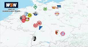 The bundesliga table with current points, goals, home record, away record, form Map Of Bundesliga Teams Updated 2021 Wsn