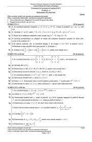 Accesează acest material pentru a vedea rezolvările problemelor de matematică din testul 5 de antrenament pentru examenul e bacalaureat 2021, pentru filiera tehnologică. Simulare Bac 2017 Subiectele La Matematica