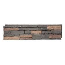 Genstone Stacked Stone 1 5 In X 11 25 In Kenai Faux Pillar Panel Psskipp The Home Depot In 2020 Stone Siding Faux Stone Veneer Faux Stone Siding