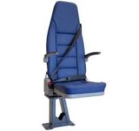 Ambulance Doctor Seat Rotatable Blue and black.