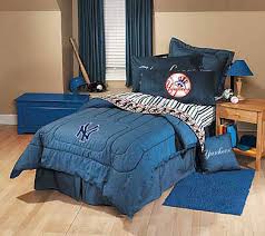 The final touch is the new york yankee bedding set. New York Yankees Team Denim Queen Size Comforter Sheet Set
