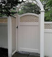An iron arbor is a captivating way to transition from the outside world into your own little sanctuary. Pvc Arbors Double Virgin Vinyl Liberty Fence Railing