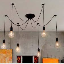 The best bedroom ceiling lights are ones that can go with many different styles so that if eventually you do want to redo your room's décor, you won't this cool light would look great in any room that utilizes modern or chic décor. Black Winretro 6 Arms Rustic Spider Pendant Light Adjustable Diy Ceiling Light Industrial Hanging Lighting For Dining Hall Bedroom Hotel Lighting Ceiling Fans Ceiling Lights Stanoc Com