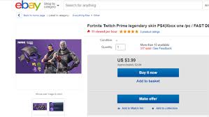 Dubbed the fortnite twitch prime pack 2, twitch prime members can redeem an exclusive fortnite skin, back bling, pickaxe, and emote for free as part of players who claim the fortnite twitch prime pack 2 will receive the following exclusive gear and items. Twitch Prime Bots Are Harvesting Fortnite Skins To Sell On Ebay Pcgamesn