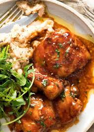 Sticky Baked Chicken Thighs Recipe Baked Chicken Thighs Boneless Chicken Thigh Recipes Chicken Thigh Recipes Baked
